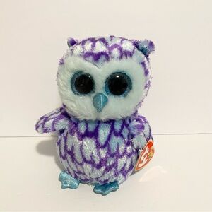 TY Beanie Boos Oscar Boo Plush Owl Glitter Sparkle Stuffed Animal Toy 6”